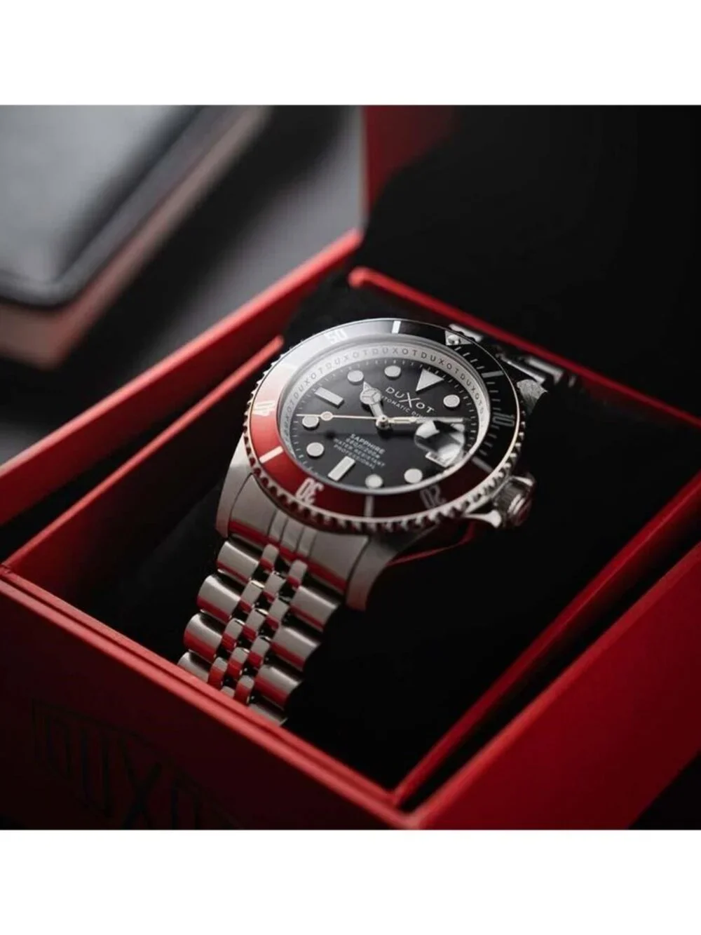 NWT Duxot Atlantica Diver Black Dial Men's Watch